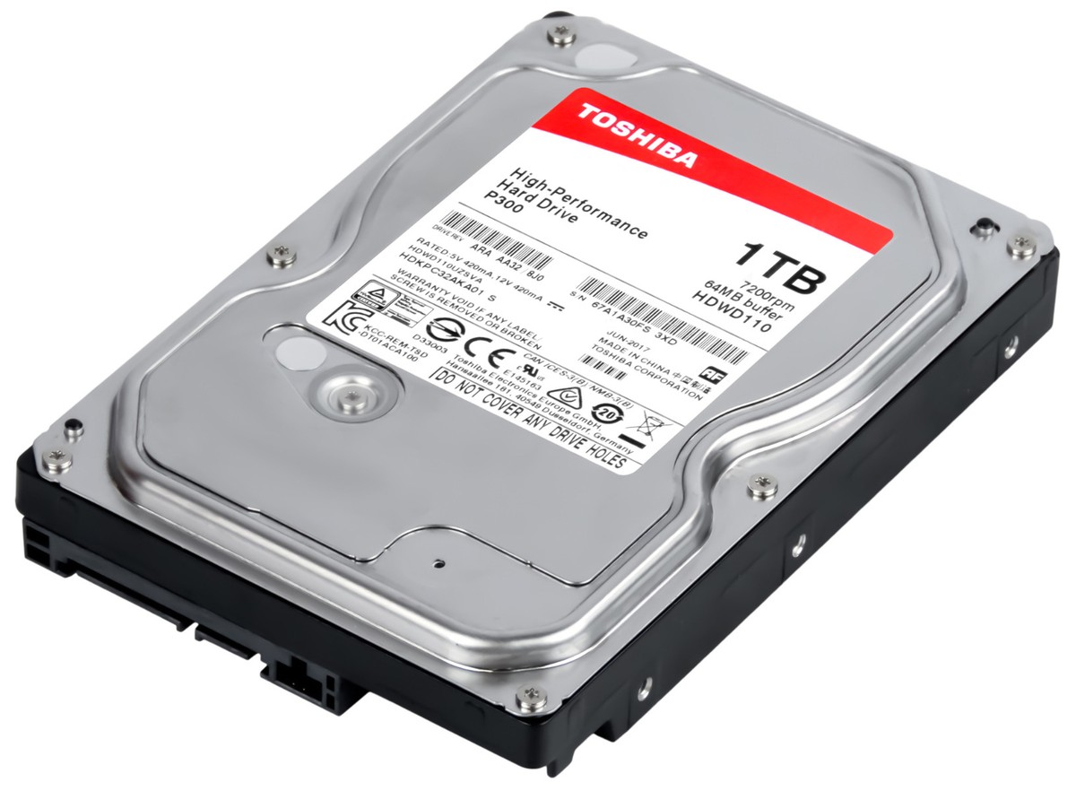 Toshiba PC P300 Hard Drive HDWD110UZSVA 1TB 7.2K 64MB SATA III 3.5