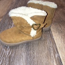 Garanimals Tan Suede Toddler Boots - Zippers - Fleece Lined - Size 6