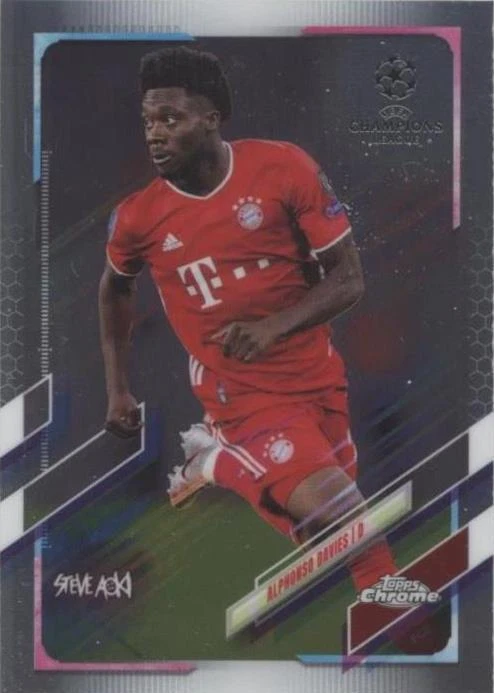 2020-21 Topps Chrome X Steve Aoki UCL Alphonso Davies #42 for sale