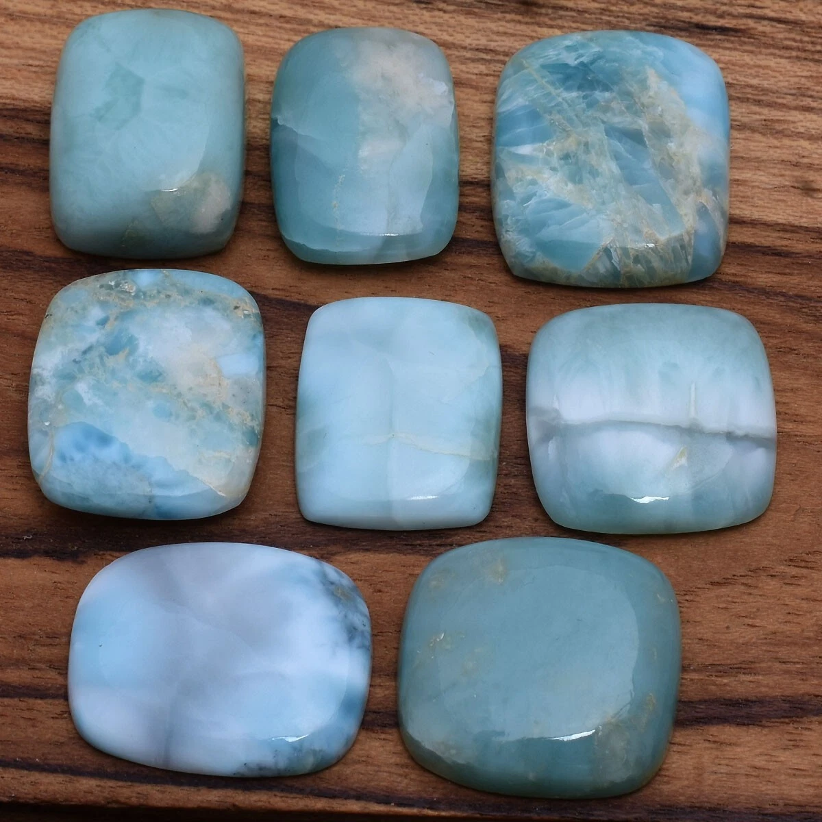 Cabujón de larimar dominicano: piedra preciosa curativa de color azul cielo, artículos de joyería - España