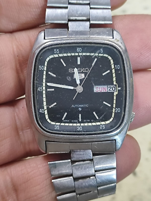 1970 SEIKO6309-5140 Mens Automatic Watch-Not Work Good balance All