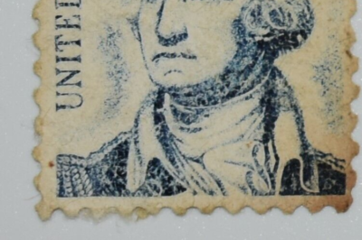 1967 US 5 Cent George Washington Stamp Blue Rare Vintage Misprint