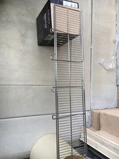 4 foot mesh chrome shelf with 2 wall mounting support arms