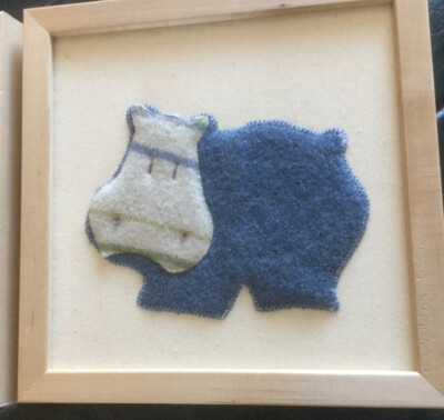 Cate & Levi Handmade Set Of Two Pictures Appliqué Made In Canada