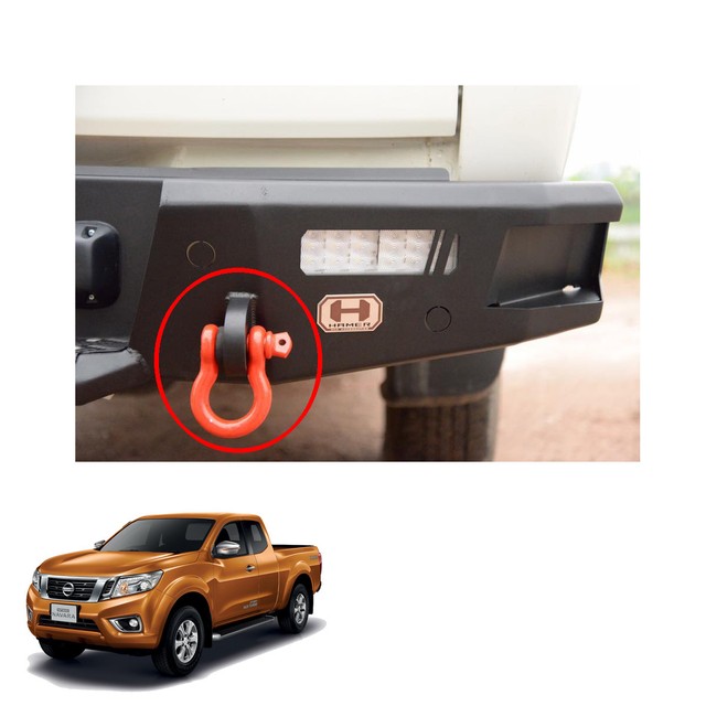 Bumper Tow Towing Hook Hanger Red Hamer For Nissan NP300 D23 Frontier