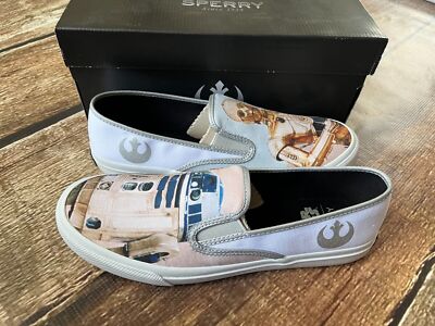 SPERRY STAR WARS CLOUDS DROIDS SLIP ON LIMITED EDITION SHOES MENS 10 NEW 