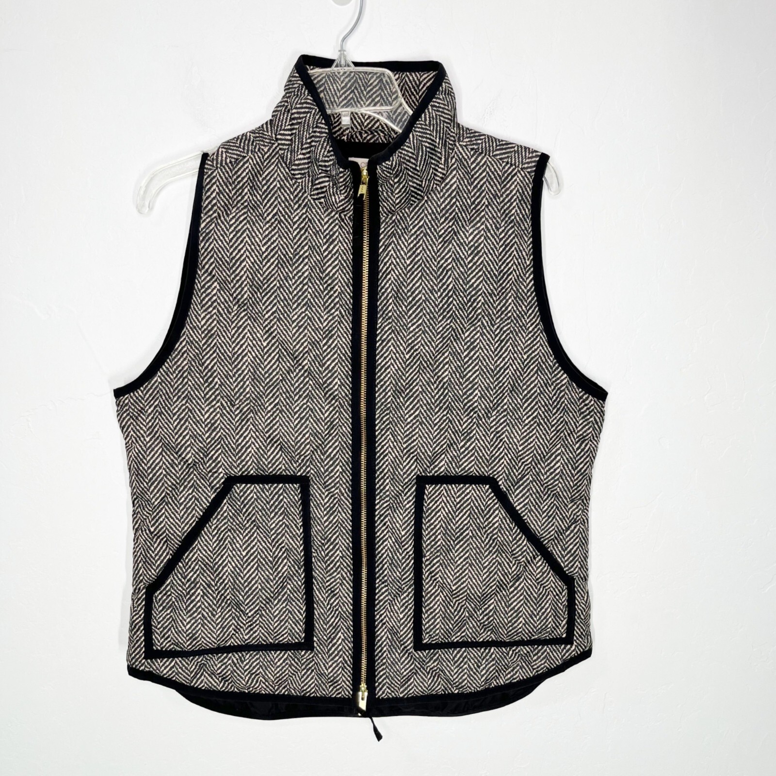 J.Crew Excursion puffer Down vest herringbone pat… - image 4