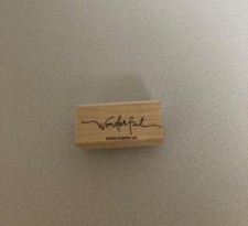 Stampin' Up - Rubber Stamp - Word - Wonderful - Dated 2006 - Medium Size