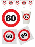 Geburtstag-S Party Set Deko 60 Geschirr Teller Becher Servietten Girlande 32 Tlg