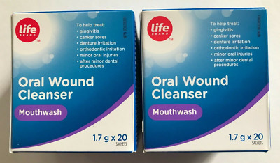 2 BOXES OF LIFE BRAND ORAL WOUND CLEANSER - AMOSAN SODIUM PERBORATE MONOHYDRATE