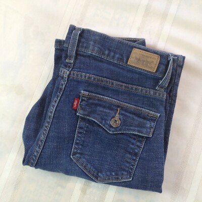 LEVI'S 512 Perfectly Slimming Mid-Rise Boot Cut Blue Denim Jeans Women's 6P M