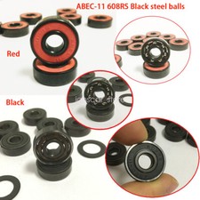 10PCS 608RS ABEC-11 Ceramic Stell Ball Pulley Skateboard Bearing 8 22 7mm