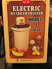 Vintage Richmond Cedar Works Electric Ice Cream Maker 71 4 Qt USA 