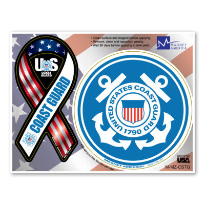 Coast Guard Combo Mini Ribbon / Circle  Magnet