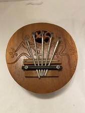 Vintage Handmade Coconut Thumb Piano Kalimba 5 Notes.