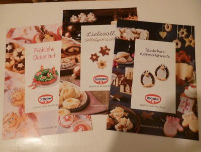 Dr. Oetker Rezeptsammlung Nr. 135, 139, 142 Weihnachten Backen Lebkuchen Kekse