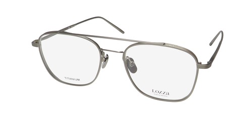 NEW LOZZA VL2348 EYEWEAR P8AF SILVER 52-20-145 MENS PILOT TITANIUM FULL-RIM - 第 1/8 張圖片