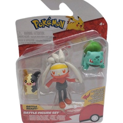 Pokémon Battle Figure 3 Pack Morpeko Bulbasaur Raboot Jazwares
