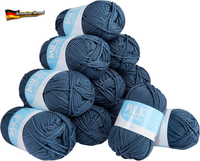 Ilauke 12Er Set Super Weiche Acryl Wolle Zum HäKeln Und Stricken - 50G/Ball, 100
