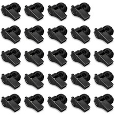 Pfeifen Set, 12 Stück, Kunststoff, lauter Klang, für Sport & Trainer, schwarz