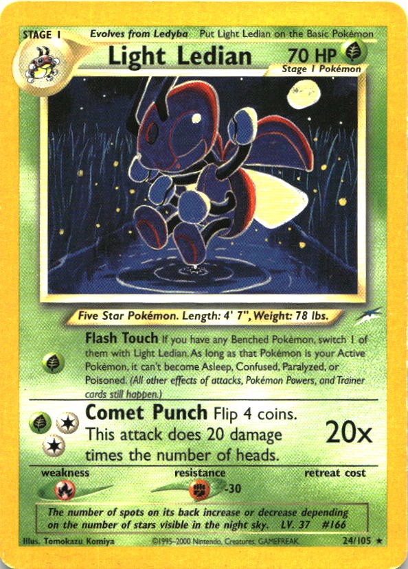 Light Ledian 24/105 Rare Neo Destiny Pokemon Unlimited Lightly Played