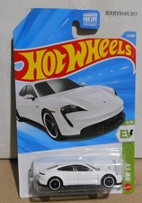 HOT WHEELS HW EV SERIES PORSCHE TAYCAN TURBO S  IN WHITE #3/10 OR #34/250