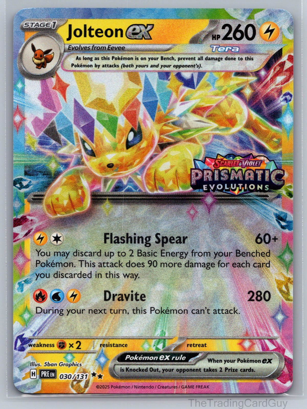 Jolteon ex (Prismatic Evolutions Stamp) Promo Cards & Products Holo 030/131 NM