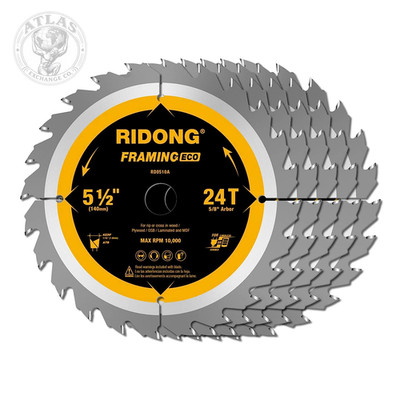 5-1/2 Inch 24 Tooth ATB Framing Circular Saw Blade, Cordless Trim Saw Blade with