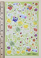 Happy Easter. Sticker sheet Large Format