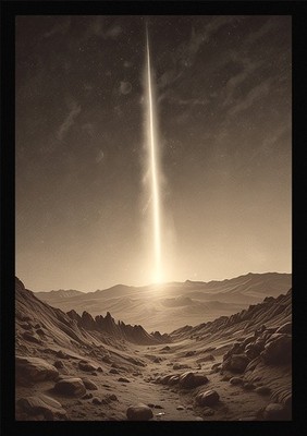 Modern Comet Framed Wall Art Poster Canvas Print Picture