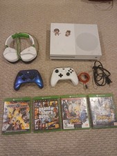 xbox one s console with 2 controllers 4 Games Cords And Tested FREE SHIPPING