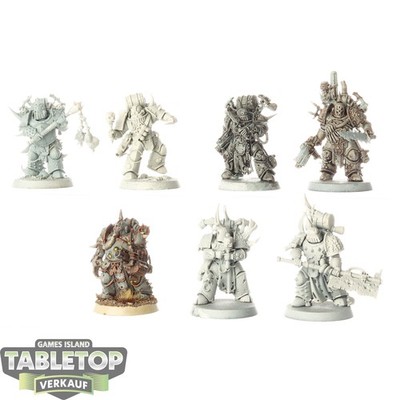Death Guard - 7 x Plague Marines - teilweise bemalt