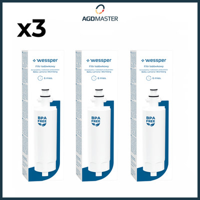 3x Kühlschrank Filter für Beko 4874960100 4394650100 Blomberg IWD1004ET KFD9952P