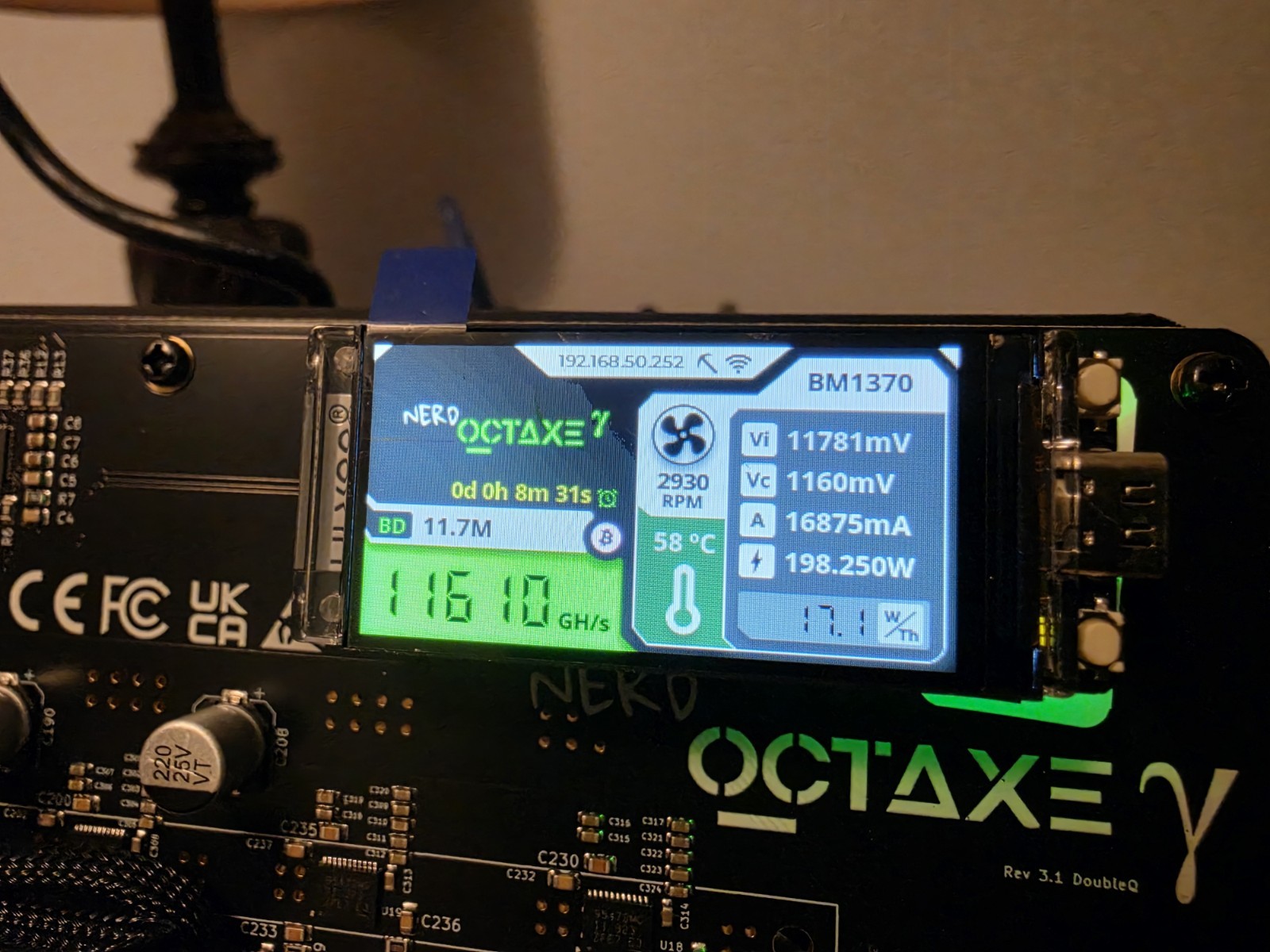 New US STOCK! NerdOctaxe Rev3.1 12th Bitcoin Miner with PSU ‐ Free Shipping!