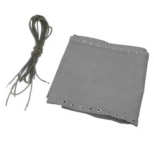 Breathable Fabric Mesh Cloth with String for Garden Patio Sling Chairs Gray