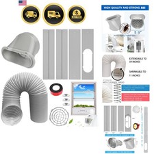 Portable Ac Window Vent Kit Adjustable Verticalhorizontal Sliding Window Ki... Portable Ac Window Vent Kit Adjustable Verticalhorizontal Sliding Window Ki...