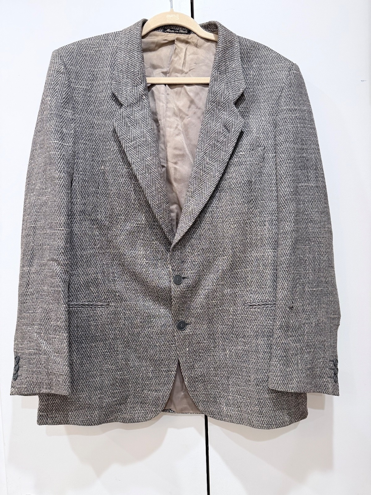 Vintage Mani Giorgio Armani Men 100% Silk Jacket flawed made in Italy