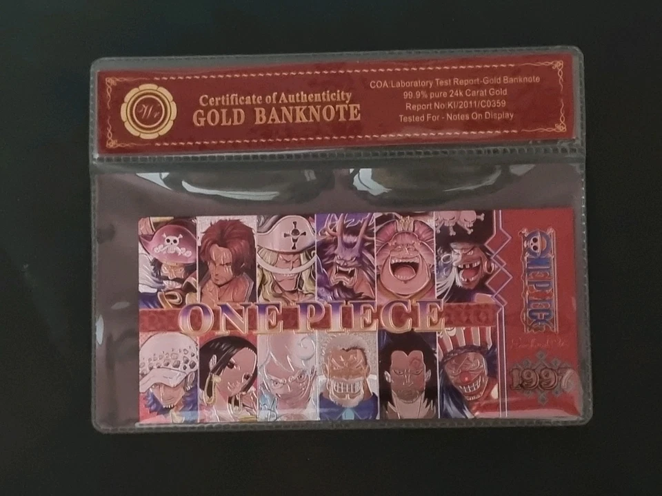 EDWARD NEWGATE - BARBABIANCA - ONE PIECE - BANCONOTA DA COLLEZIONE - CERTIFICATO - Immagine 4 di 4