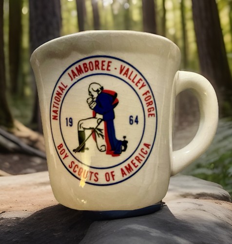 1964 NATIONAL JAMBOREE BSA Valley Forge MUG Boy scouts Vintage