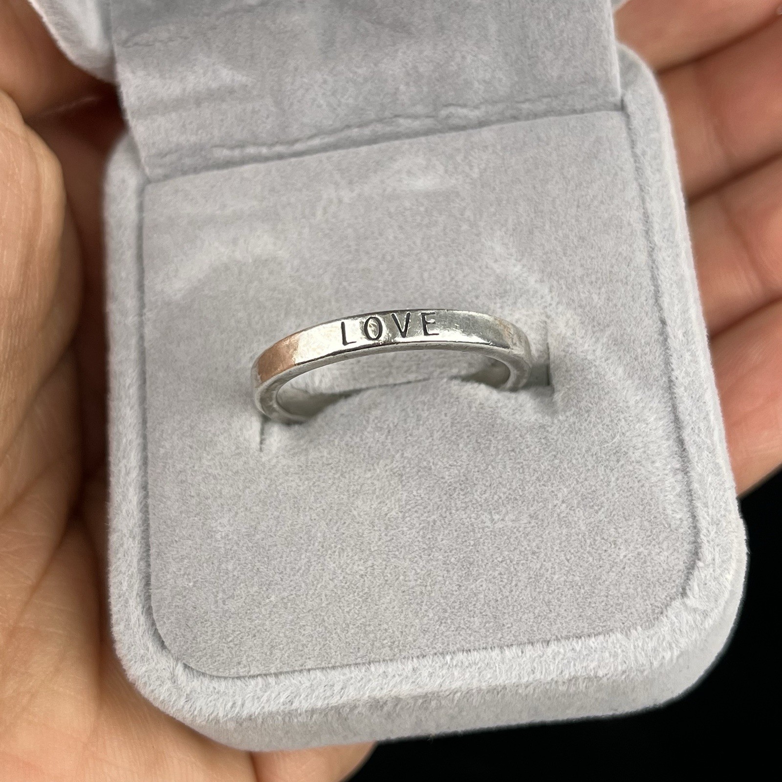 James Avery Love Ring Size 8.5 Stack Retired HTF … - image 1