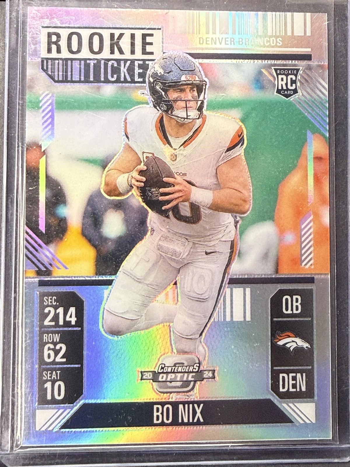 2024 Panini Contenders Optic #62 Bo Nix Silver