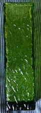 Late 1960s - 1970s Davidson / Brama Luna range green rectangular glass vase VGC 