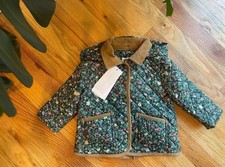 NWT Polo Ralph Lauren baby Floral Water-Resistant Barn Quilted Jacket size 12m