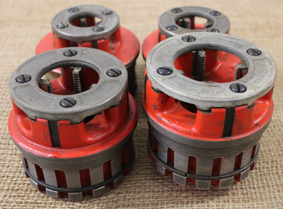 4 Ridgid NPT Die Heads 1/2'' 3/4'' 1'' 1-1/4'' Manual Pipe Threading Tools 12-R USA