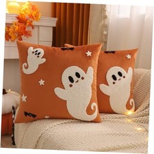 Halloween Throw Pillow Covers 18x18 inch Set of 2 18" x 18" Pack of 2 Orange