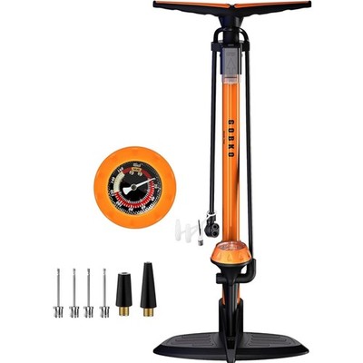 GOBKO Fahrradpumpe Luftpumpe Fahrrad Französische Ventile mit Manometer,...