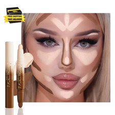 Dual-Ended 2-In-1 Cream Contour  Highlighter Stick Makeup for Face  Body   Wat
