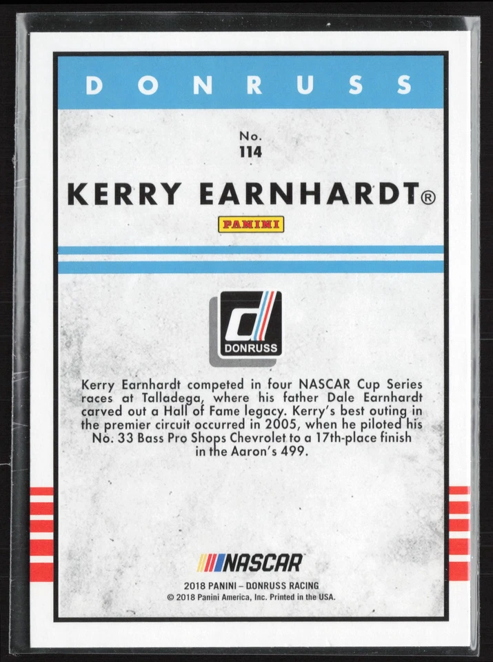 2018 Donruss #114 Kerry Earnhardt - Image 2 of 2