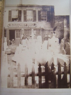 ANTIQUE McClelland & GRAEF MONUMENT & MANTLE PIECE WORKERS PHOTOGRAPH