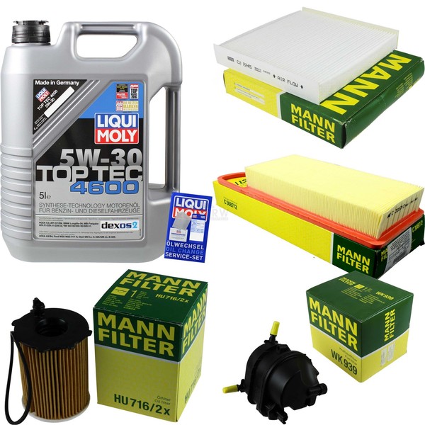 Inspektionskit Filter Liqui Moly ÖL 5L 5W-30 FüR CitroëN Xsara N1 1.4 Hdi N0 N2-image